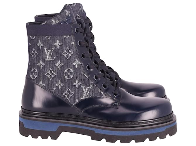 Louis Vuitton Rubber boots Dark blue ref.112174 - Joli Closet