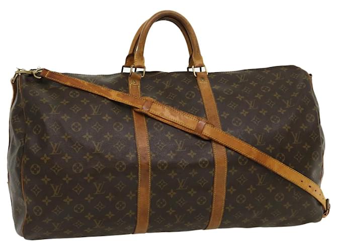 Louis Vuitton Monogram Keepall Bandouliere 60 Boston Bag M41412 LV Auth bs1358 Cloth  ref.600124