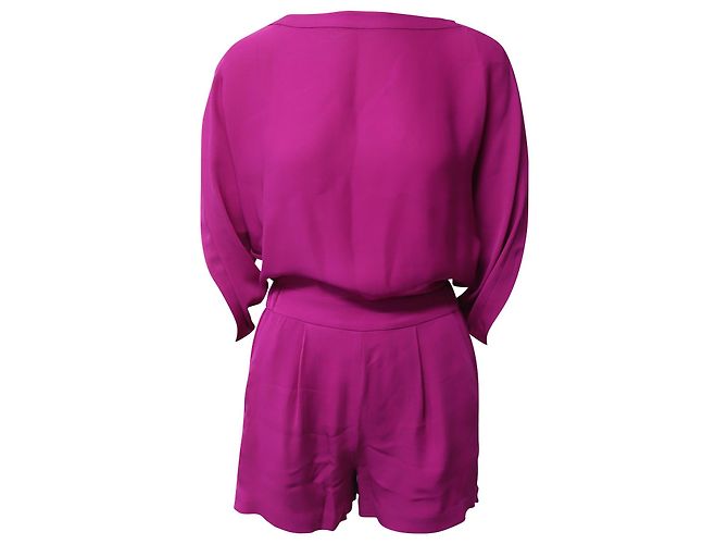 Macacão Diane Von Furstenberg em seda roxa Roxo