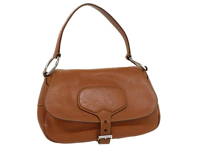 PRADA Shoulder Bag Leather Brown Auth ar7054  ref.600329