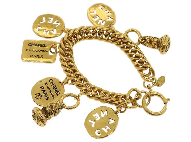 CHANEL Armband Metall Gold CC Auth ar7066 Golden