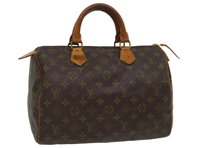 Louis Vuitton Monogram Speedy 30 Hand Bag M92642 LV Auth jk2004 Cloth  ref.600392
