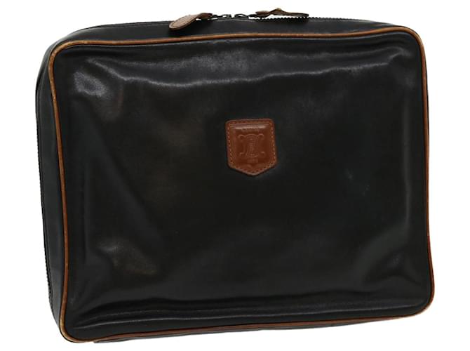 Céline CELINE Clutch Bag Leather Black Auth ar7220  ref.600572