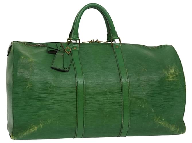 Louis Vuitton Green Epi Keepall 50