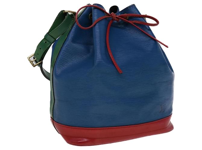 LOUIS VUITTON Epi Tricolor Noe Shoulder Bag Green Blue Red M44084 LV Auth 30082 Leather  ref.600614