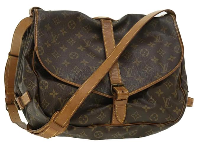 Louis Vuitton Monogram Saumur 35 Shoulder Bag M42254 LV Auth th2780 Cloth  ref.600759