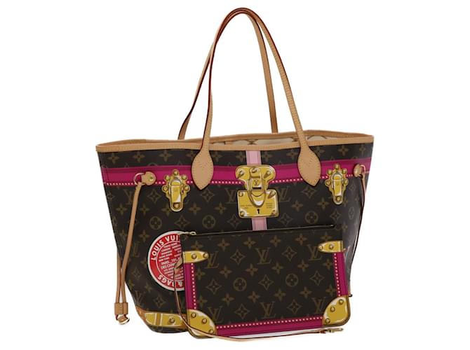 LOUIS VUITTON Monogram Summer Trunk Neverfull MM Sac cabas M41390 auth 30117A Toile Monogramme  ref.600761