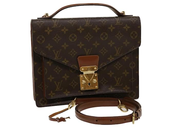 Louis Vuitton-Monogramm Monceau 2Weg Umhängetasche Handtasche M51185 LV Auth 30024BEIM Leinwand  ref.600797