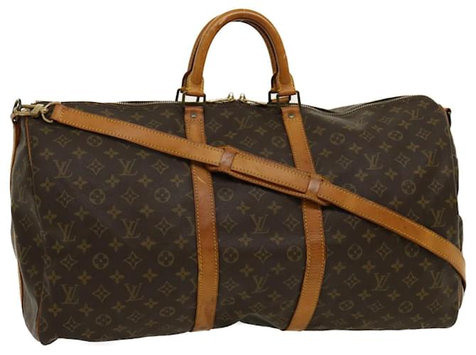 Monogramma Louis Vuitton Keepall Bandouliere 55 Borsa Boston M41414 LV Auth lt517 Tela  ref.600808