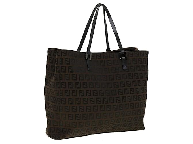 Fendi Brown suede tote bag with logo and leather handles ref.985161 - Joli  Closet