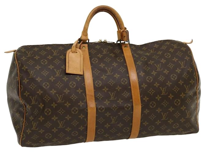 Louis Vuitton Keepall 55 Brown Cloth  ref.601475