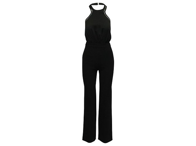 Ba&sh Saudry Open-Back Jumpsuit in Black Polyester