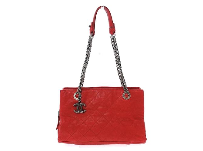 Chanel Red Leather  ref.601686