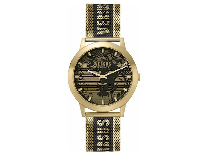 Autre Marque Versus Versace Barbes Domus Bracelet Watch Golden Metallic  ref.601695