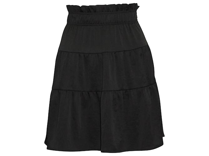 Ba&sh Ruffy Tiered Skirt in Black Polyester  ref.601844
