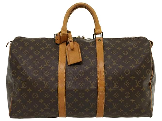 Louis Vuitton Keepall 50 Brown Cloth  ref.601866