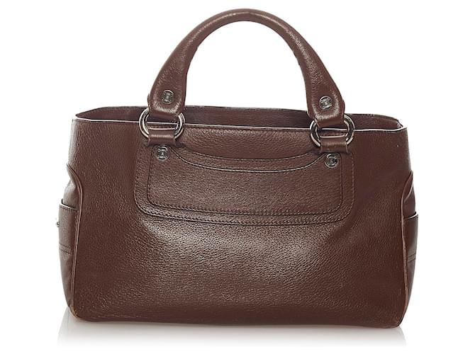 Céline Celine Brown Boogie Leather Handbag Dark brown Pony-style calfskin  ref.601943