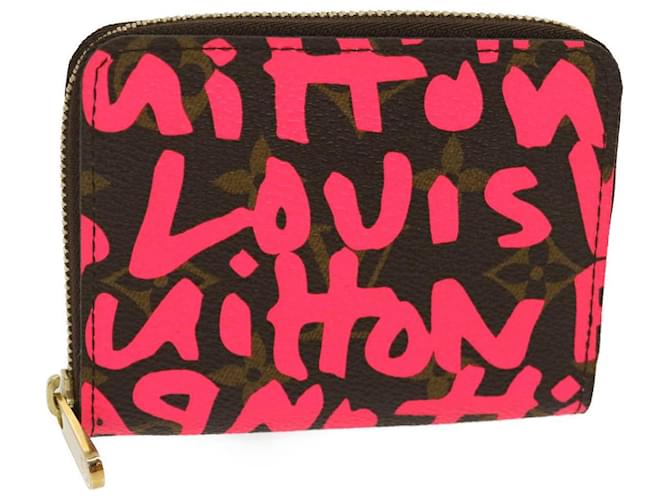 LOUIS VUITTON Zippy Geldbörse mit Monogramm-Graffiti Pink LV Auth 29930BEIM  ref.602096