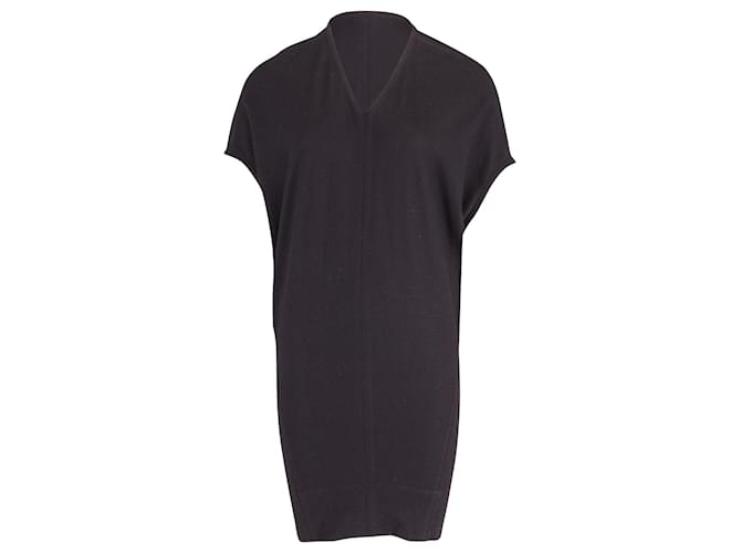 Helmut Lang Cocoon-Kleid aus schwarzer Wolle  ref.602218