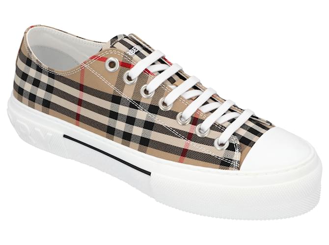 Burberry men vintage check sneakers in archive beige cotton  ref.602275