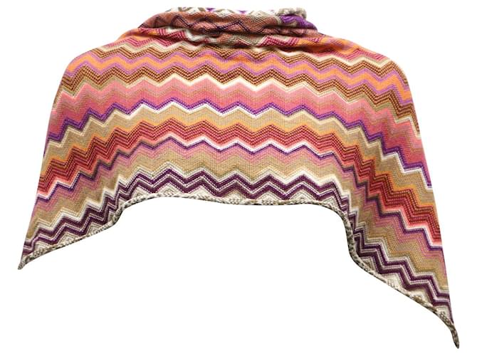 Missoni Zigzag Print Scarf in Multicolor Wool  ref.602301