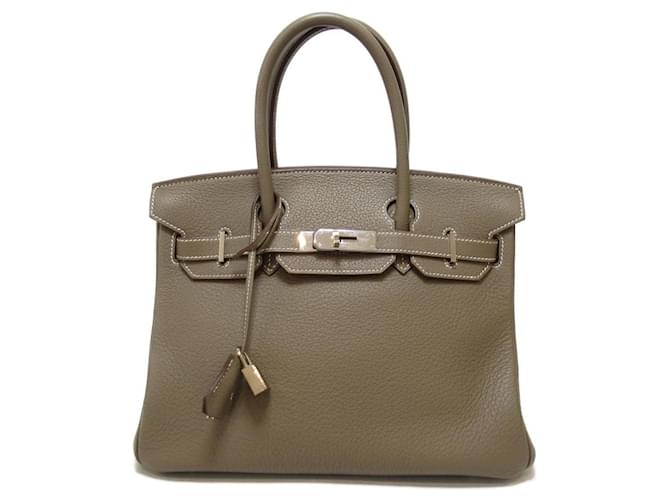 Hermès Etoupe Togo Birkin 30 Brown Leather  ref.602303