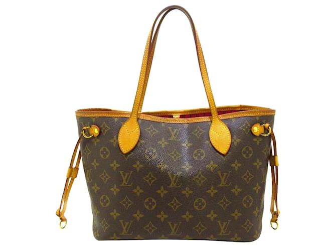 Louis Vuitton Brown Monogram Neverfull PM Leather Cloth  ref.602653