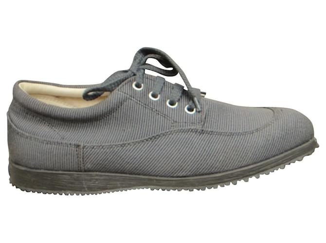 sneakers Hogan p 38,5 Grey Leather Cloth  ref.602657