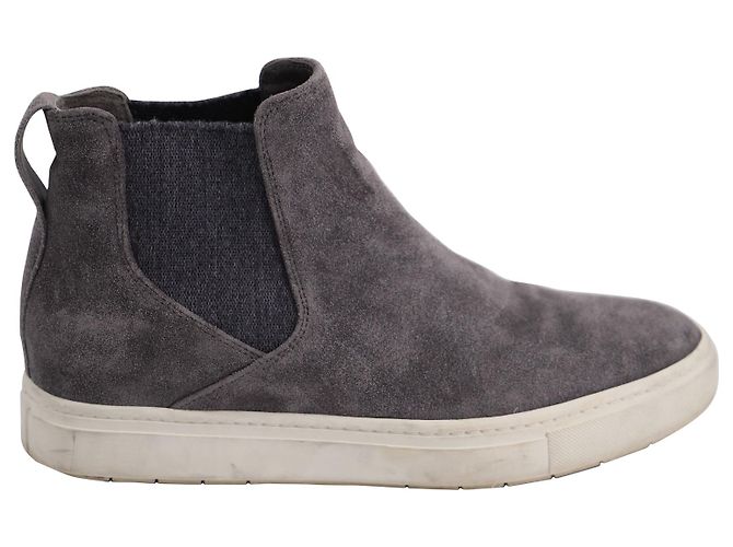 Baskets Plates Vince en Daim Gris