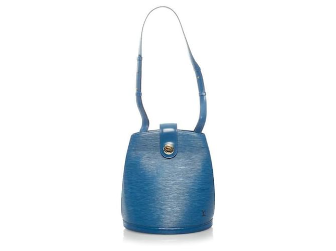 Louis Vuitton Epi Cluny M52255 Blue Leather Pony-style calfskin ref.918542  - Joli Closet