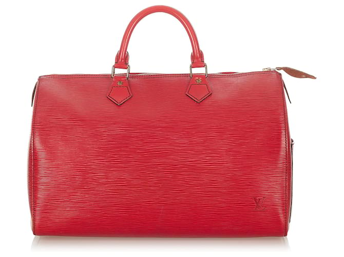 Red Louis Vuitton Epi Speedy 35 Bag – Designer Revival