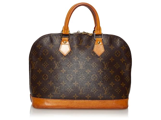 Louis Vuitton Brown Monogram Alma PM Leather Cloth  ref.603053