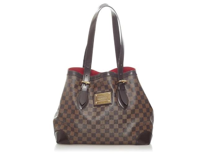 Louis Vuitton Brown Damier Ebene Hampstead MM Cloth ref.982255 - Joli Closet