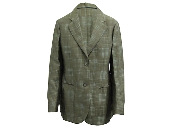 Giorgio Armani Checkered Single Breasted Blazer in Multicolor Polyester  ref.603311