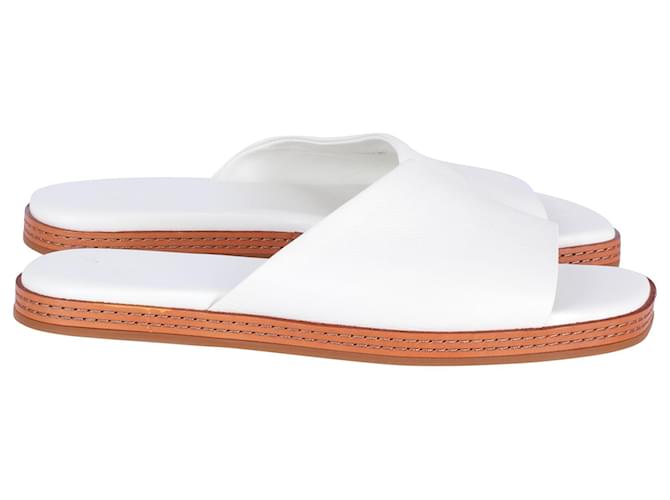 Vince Canella Sandals in White Leather  ref.603559