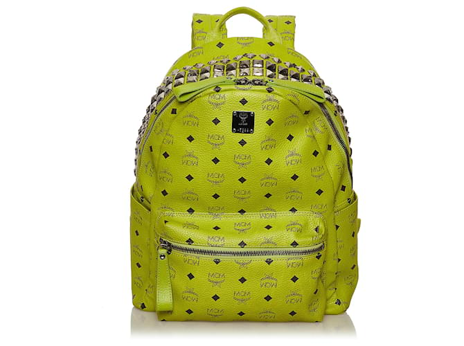 Lime green mcm backpack new arrivals