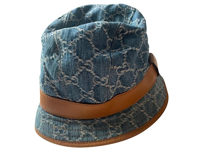 Gucci Hats Blue Denim  ref.603810