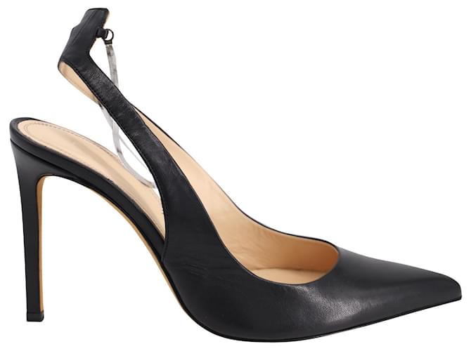 Iro Slingback Amore Pumps w/ Ankle Chain in Black Leather  ref.603871
