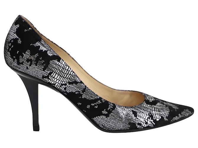 Jimmy Choo Metallic Printed Stiletto Pumps in Multicolor Leather Multiple colors  ref.603970