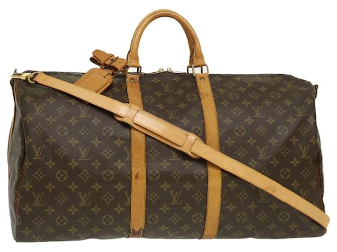 Louis Vuitton Monogram Keepall Bandouliere 55 Boston Bag M.41414 LV Auth Pt2528 Leinwand  ref.604120