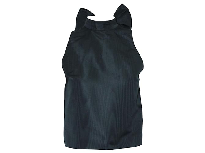 Msgm Black Top with Tie Polyester  ref.604128
