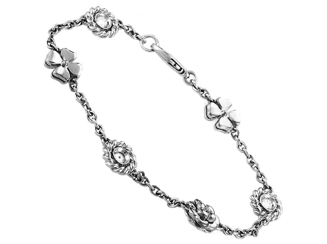 Bracelet Chanel Or Diamant Or blanc Argenté  ref.604166