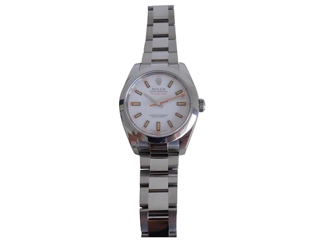 Relógio Rolex Oyster Perpetual Milgauss Prata Aço  ref.604191