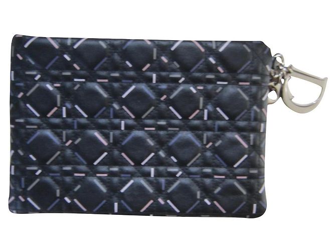 Dior Clutch Tasche Dunkelblau Canvas