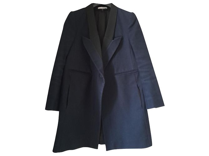 Cappotto Carven in cotone blu navy