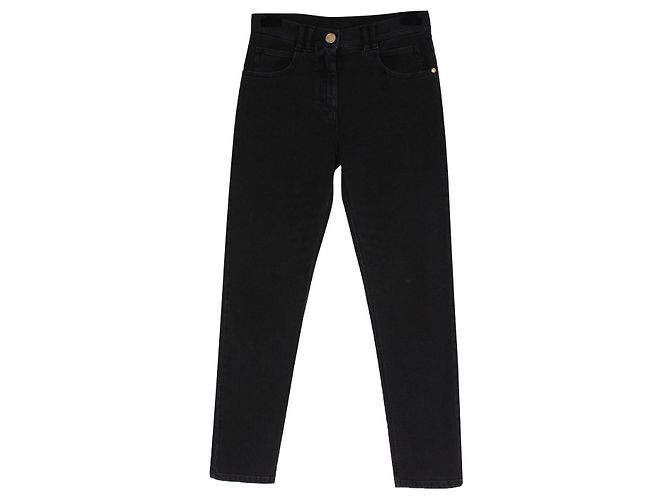 Vaqueros Balmain negros de algodón Talla 38 
