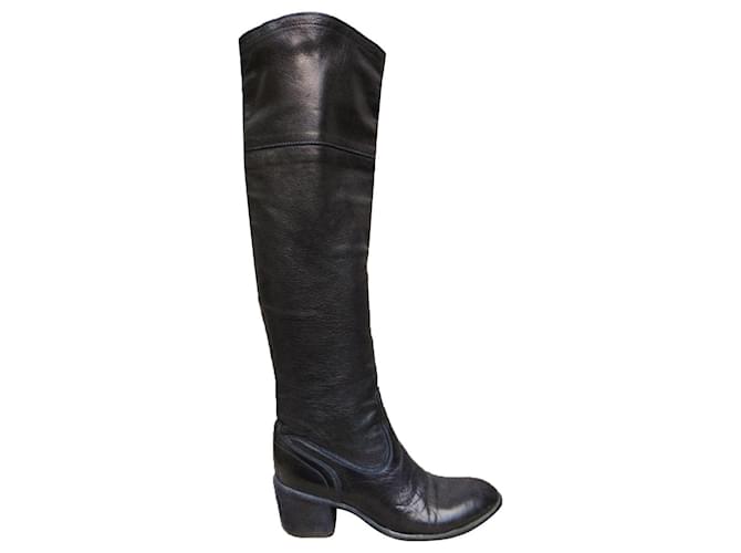 Autre Marque high boots Fauzian Youth Black Leather  ref.604563