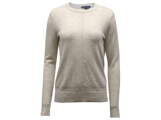 Suéter de gola redonda Vince em cashmere creme Branco Cru Casimira Lã  ref.604765