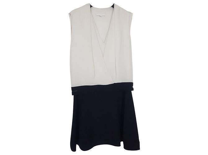 Bi Schwarz/Ecru Kleid Alexander WANG Aus weiß