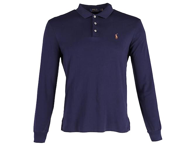 Polo Ralph Lauren Slim Fit Soft Polo in cotone blu navy  ref.604794